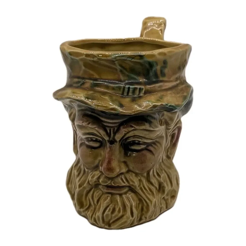 Enesco Face Mug Old Man Pipe Shape Handle Ceramic Planter
